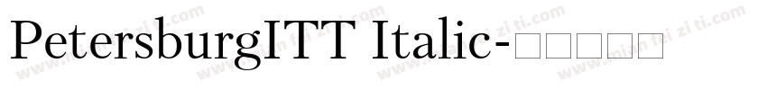 PetersburgITT Italic字体转换